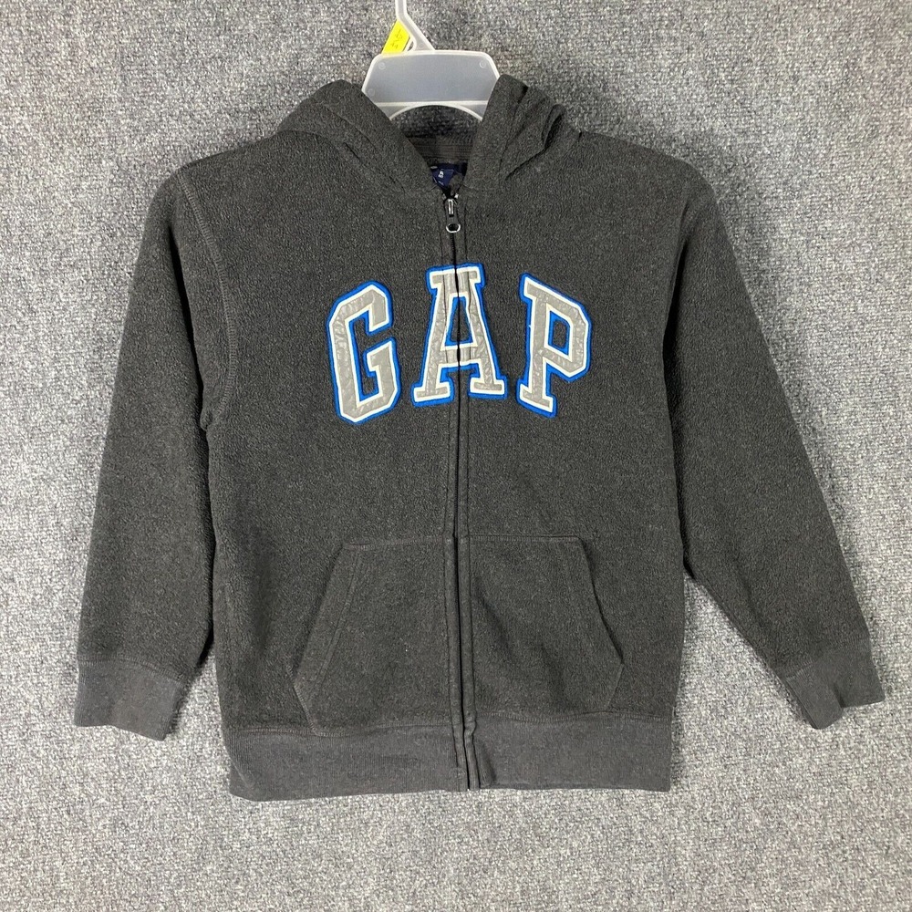 Gap Kids Hoodie Boys XL 12 Yrs Full Zip Gray‎ 100% Polyester